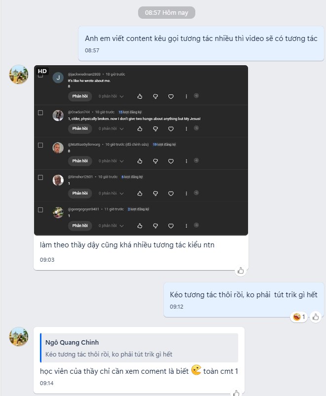 Ảnh chụp kênh thật