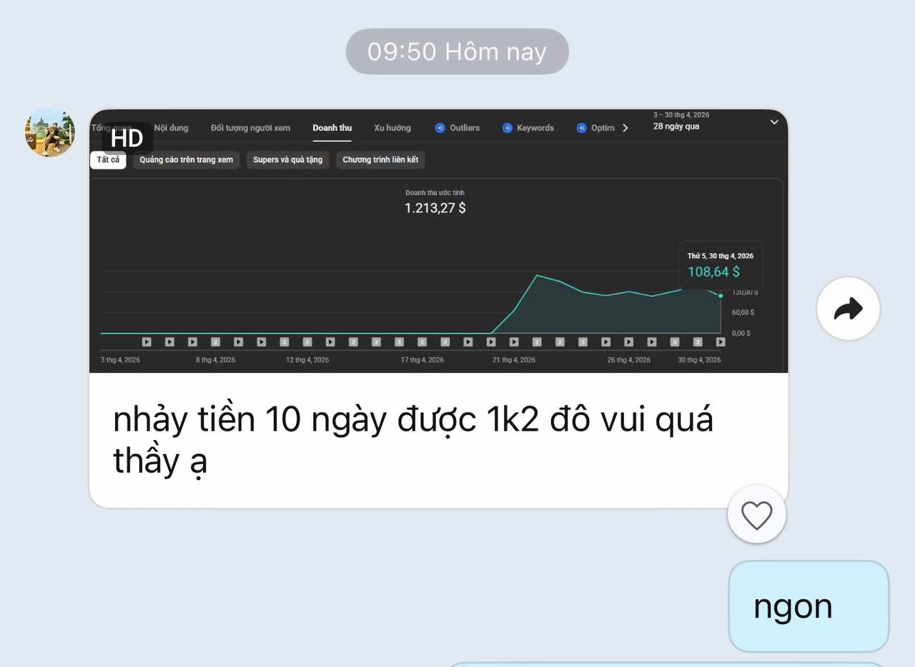 Ảnh chụp kênh thật