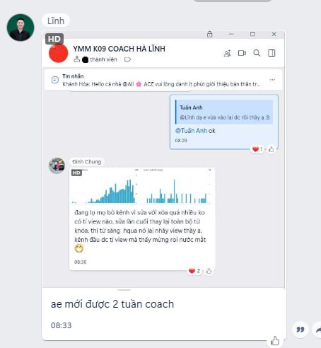 Ảnh chụp kênh thật